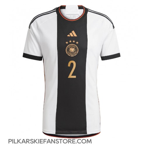 Tanie Strój piłkarski Niemcy Antonio Rudiger #2 Koszulka Podstawowej MŚ 2022 Krótkie Rękawy